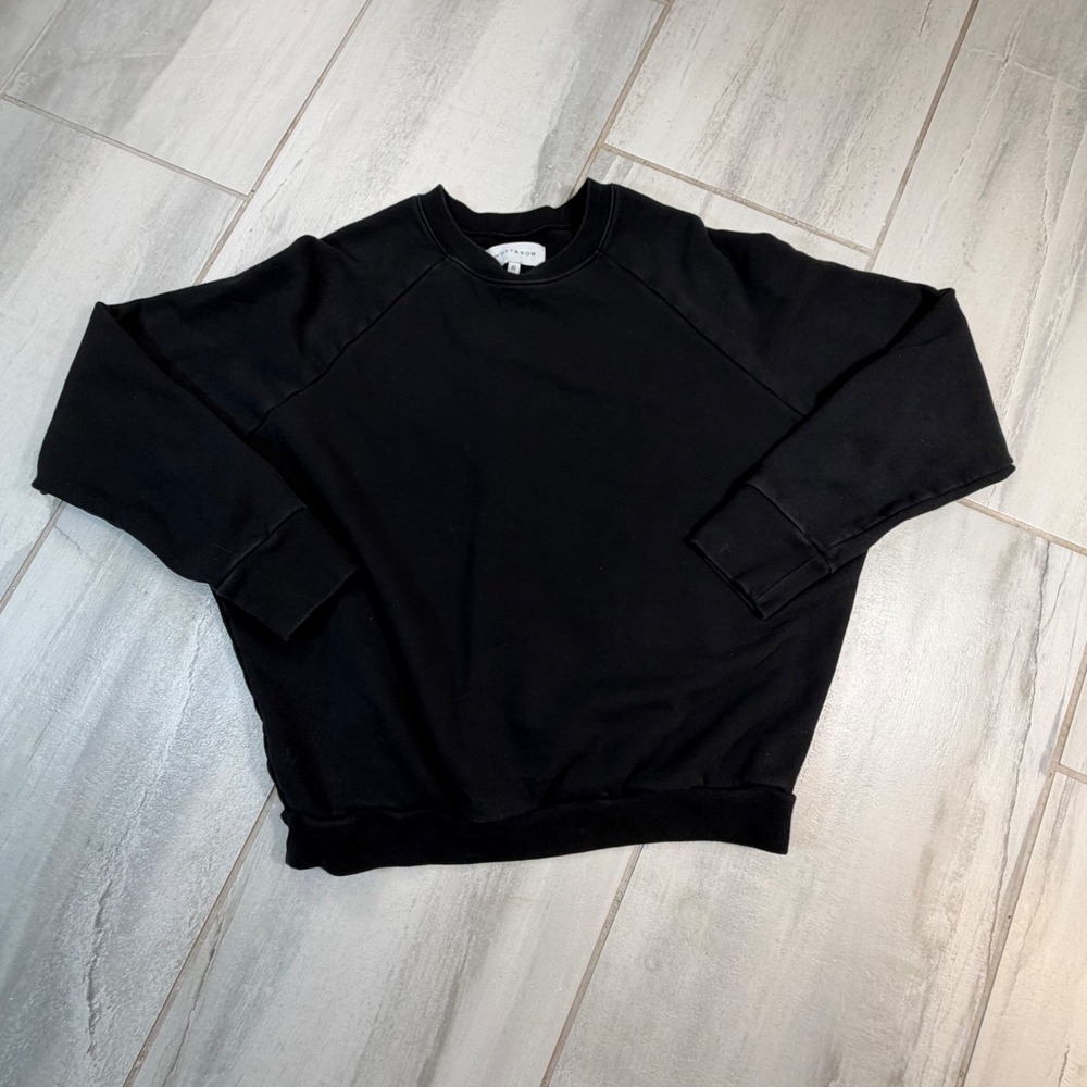 Mott & Bow Mens XL Black French Terry Raglan Crew Neck Sweatshirt ASA-19011